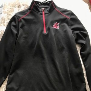 thrifted wsu quarter zip